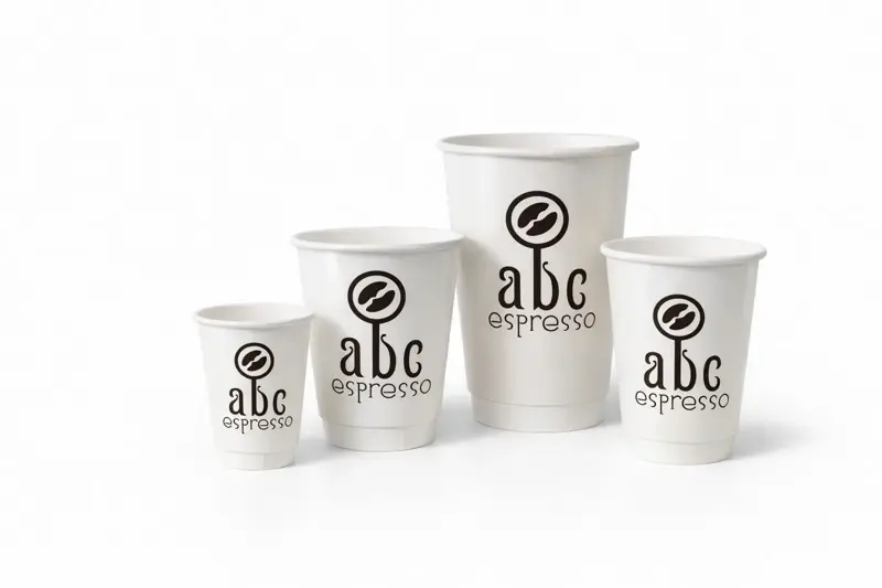 abc espresso – Białe kubki jednościenne